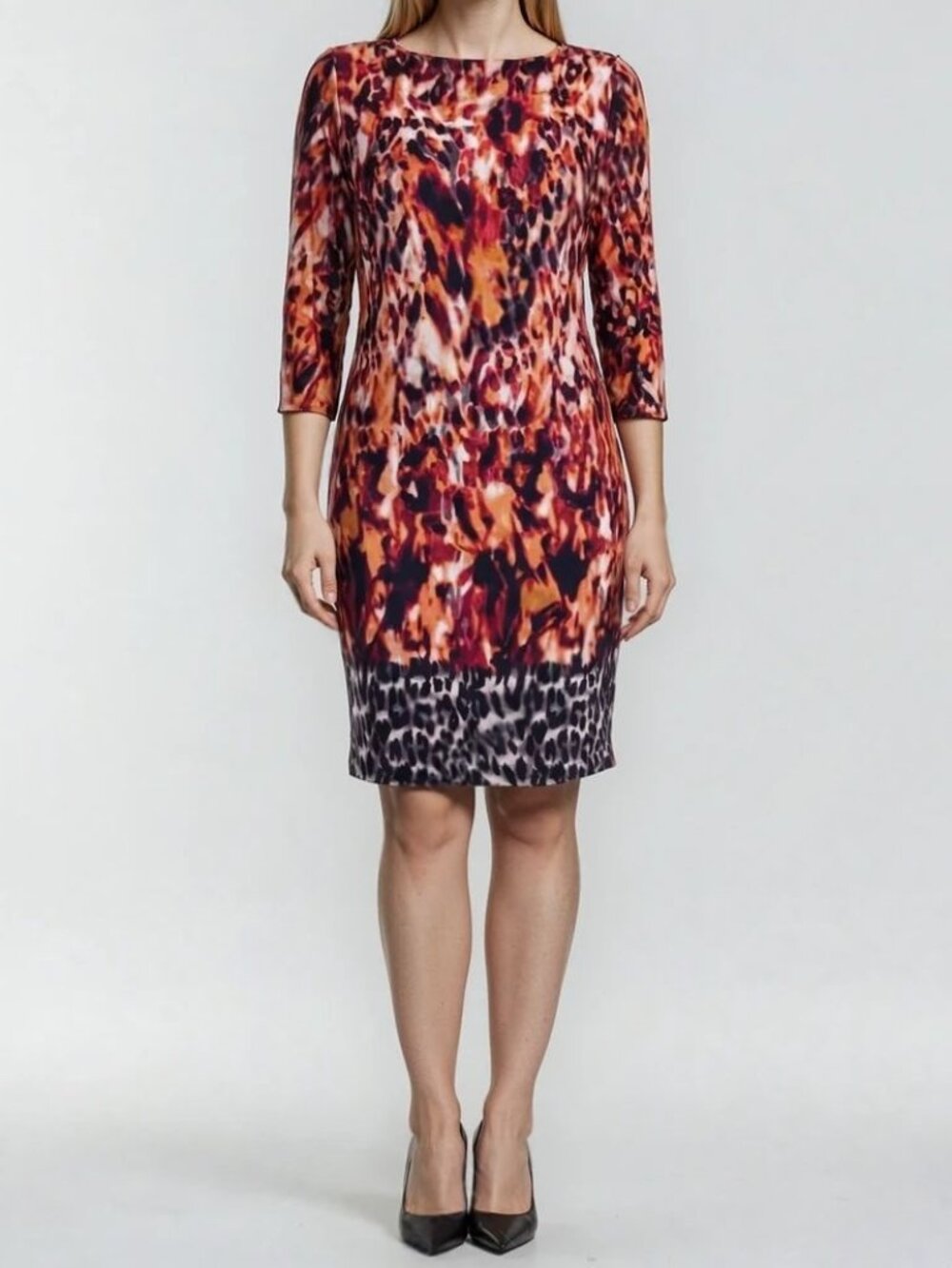 🐯🐆Luxury Designer Leopard Tiger Animal Print Elegant Cocktail Gown Dress Tunic